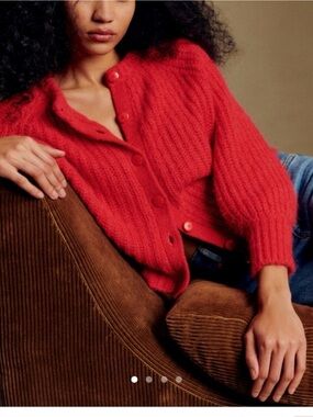Sezane | Sweaters | Sezane Bettany Cardigan Vintage Blue Xxs